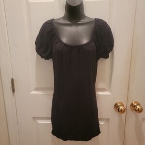 Express Black Knit Mini Dress with Front Pockets - Size XS
